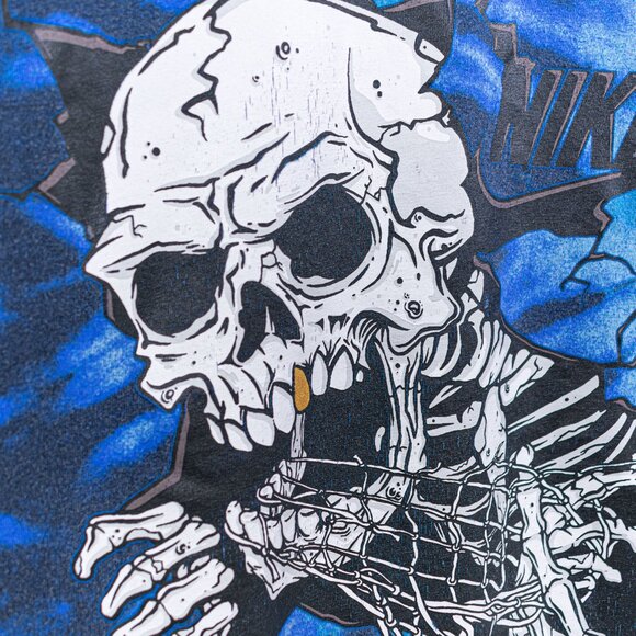 NIKE Skeleton Tie Dye Basketball T-Shirt Small Y2K Streetwear Skater - Picture 5 of 11